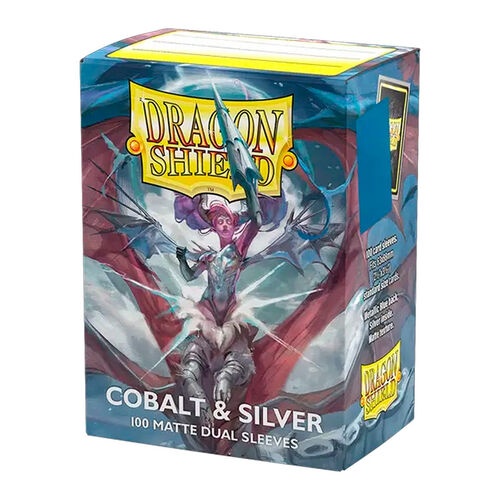 Dragon Shield: Standard Sleeves - Dual Matte 25th Anniversary Cobalt/Silver (100)