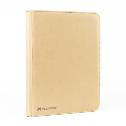 Rebinder: Toploader Binder Zipped (9-Pocket, Sand)