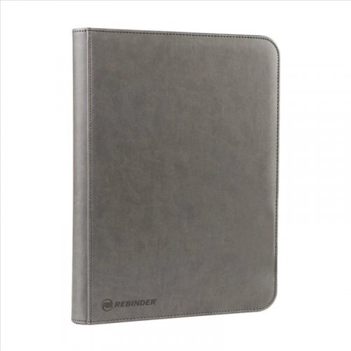 Rebinder: Toploader Binder Zipped (9-Pocket, Grey)