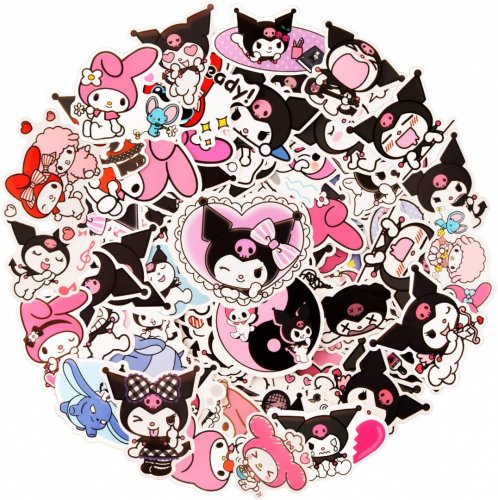 Tarra: Kuromi ja My Melody (Sanrio) - 100kpl