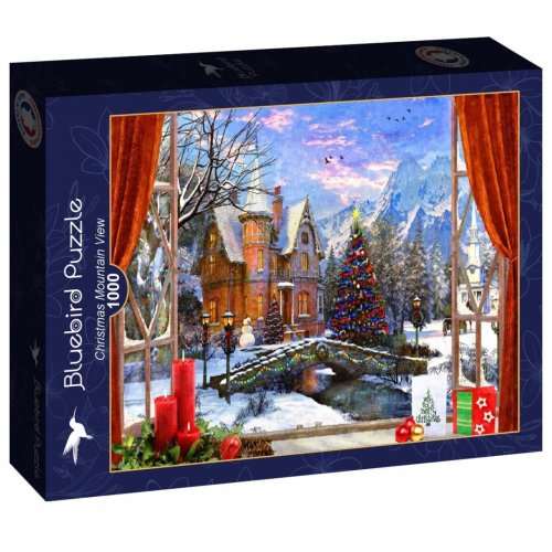 Palapeli: Christmas Mountain View (1000)