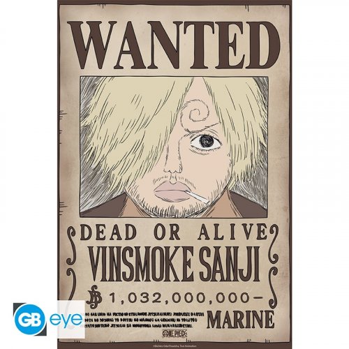 Juliste: One Piece - Wanted Sanji Wano (52x38cm)