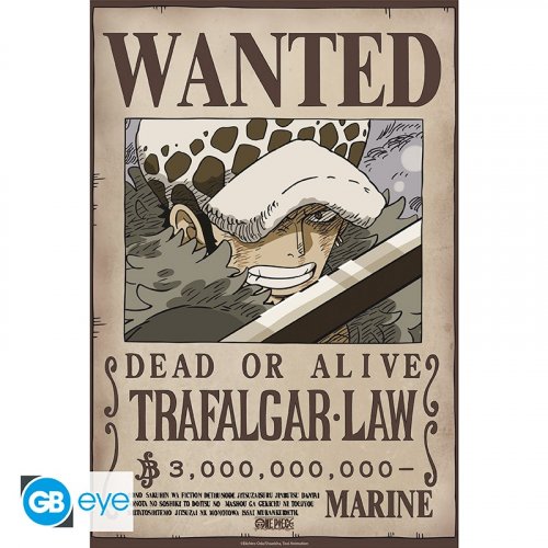 Juliste: One Piece - Wanted Law Wano (52x38cm)