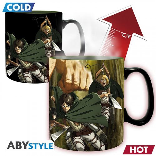 Attack On Titan - Mug Heat Change - 460 Ml- Titan Eren S3