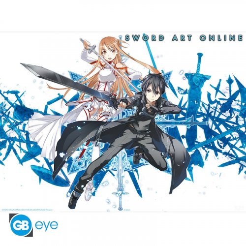 Juliste: Sword Art Online - Asuna & Kirito (52x38cm)
