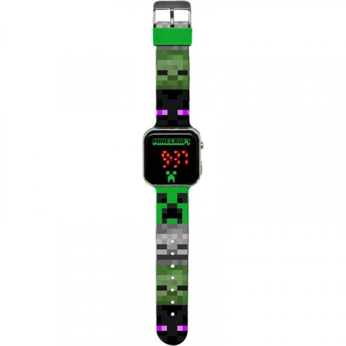 Minecraft: Led Watch - Creeper, Red Numbers