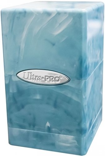 Ultra Pro: Marble Satin Tower - Light Blue & White