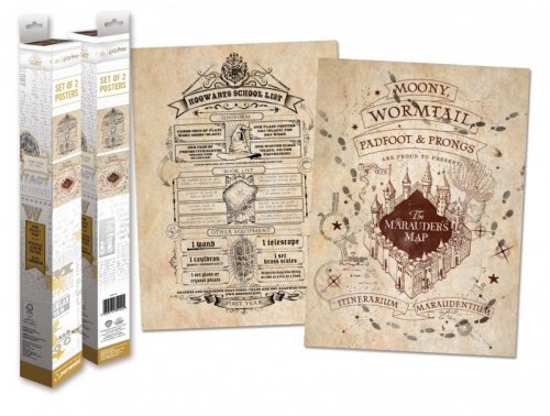 Juliste: Boxed Posters - Harry Potter (Map And School List)