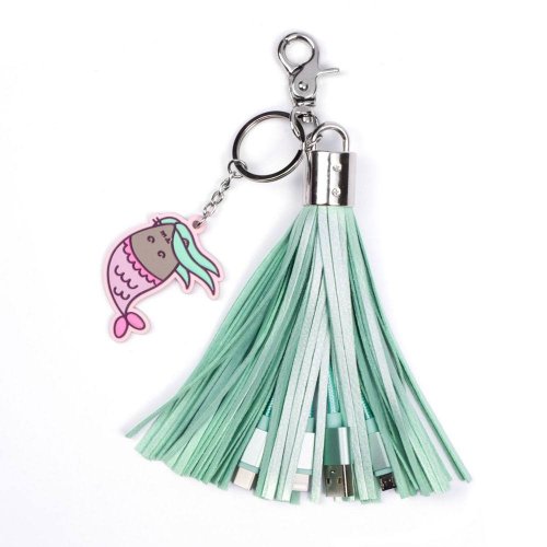 Pusheen Usb Charging Cable 3in1 With Keychain Tassel