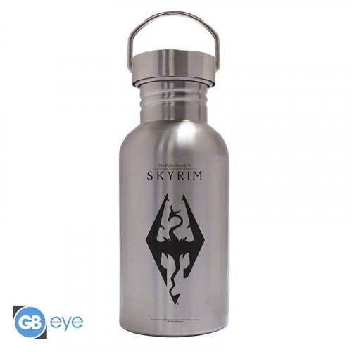 Juomapullo: Skyrim - Seal Of Akatosh, Canteen Steel (500ml)