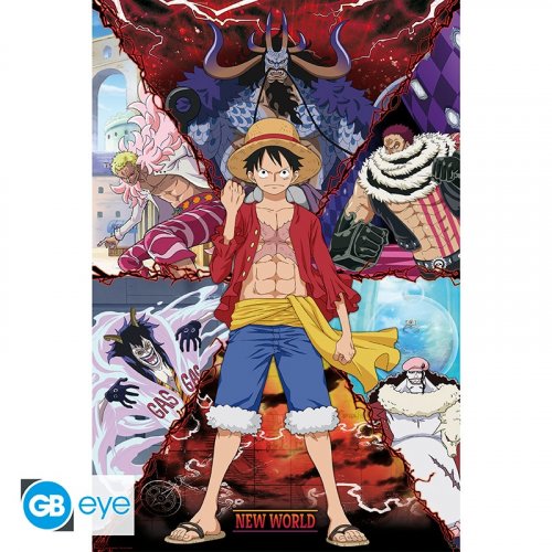 Juliste: One Piece - Luffy Vs New World (91.5x61)