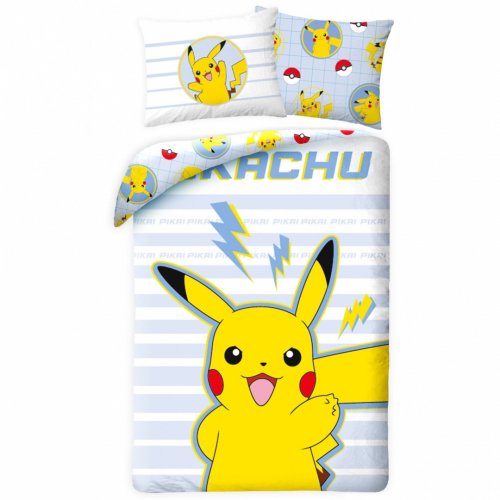 Pussilakanasetti: Pokemon - Pikachu Pika Pika (140x200cm)