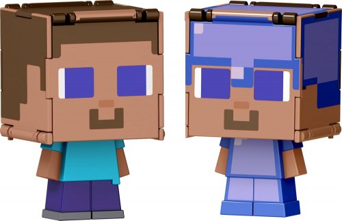 Minecraft: Flippin Figure - Steve In Encharted Armor + Steve