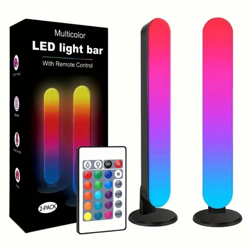 Valo: Multicolor LED Light Bar with Remote Control (2-Pack)
