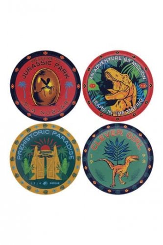 Lasinalunen: Jurassic Park Coaster 4-Pack