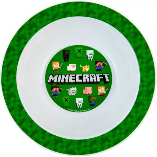 Kulho: Minecraft - White and Green Bowl (15cm)