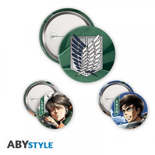 Attack On Titan: Eren & Levi - Badge Pack
