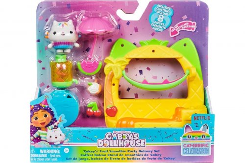 Gabbys Dollhouse: Balcony Set - Cakey's Fruit Smoothie Party