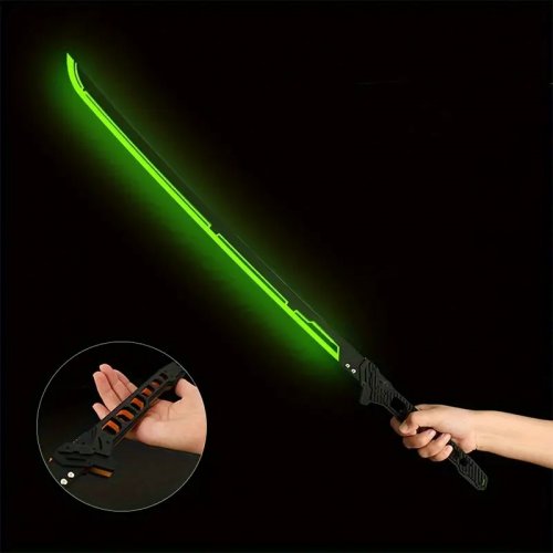 LED-Miekka: Illuminated Samurai Replica Sword (80cm, Green)