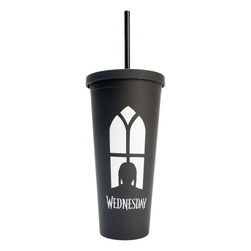 Matkamuki: Wednesday - Tumbler With Straws (485ml)