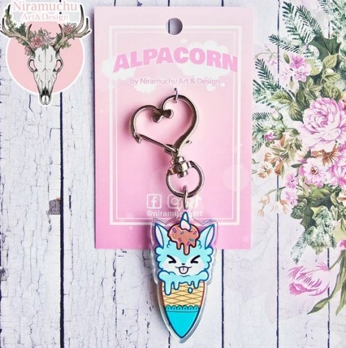 Avaimenper�: Alpacorn Ice Cream Blue (5cm) (Niramuchu)