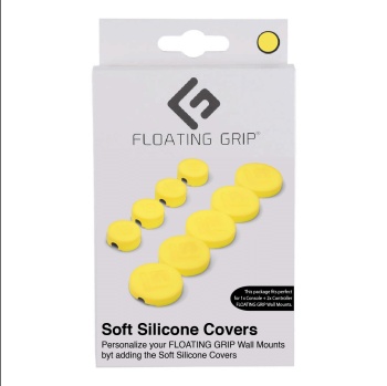 Floating Grip: Soft Silicon Covers For Wall Mounts (Yellow)