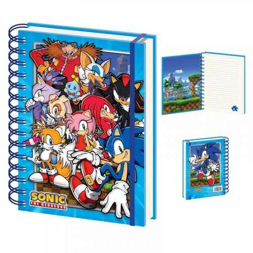 Muistikirja: Sonic The Hedgehog - Greenhillzonegang (A5)
