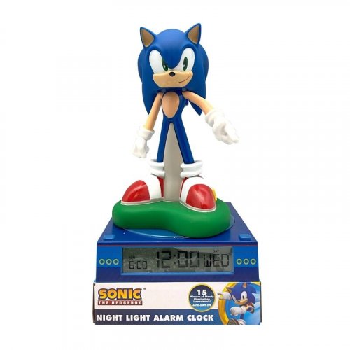 Her�tyskello: Sonic The Hedgehog - 3D Lamp With Alarm Clock