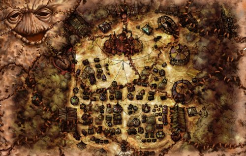 D&D 5: Heckna! Fabric Maphew World Map