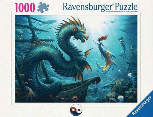 Palapeli: Enchanted Depths Dragon Mermaid (1000)