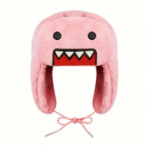 Pipo: Cartoon Faux Fur Trapper Hat (Pink)