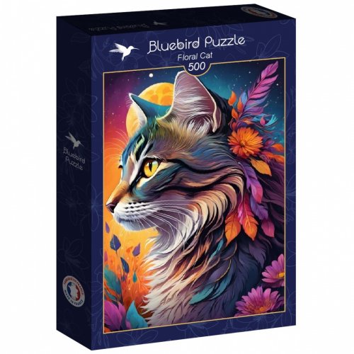 Palapeli: Floral Cat (500)