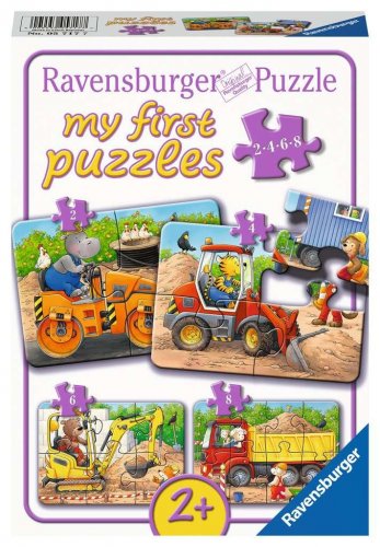 Palapeli: Construction Site Animals (2/4/6/8)