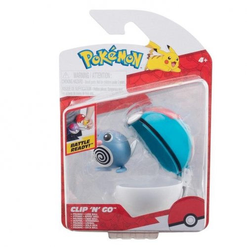 Pokemon: Clip 'N' Go - Poliwag + Lure Ball