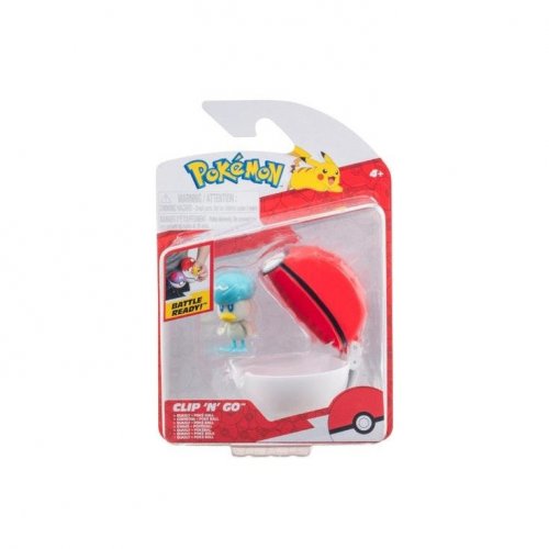 Pokemon: Clip 'N' Go - Quaxly + Poke Ball