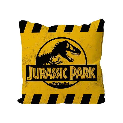 Tyyny: Jurassic Park - Caution Yellow Logo (40x40cm)
