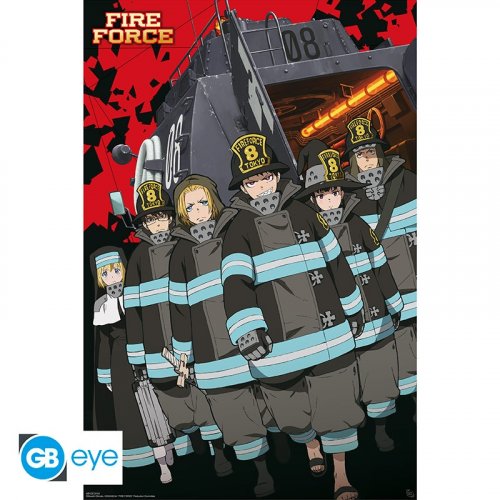 Juliste: Fire Force - Key Art S1 Company 8, Maxi (91.5x61cm)
