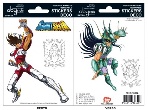 Tarra-arkki: Saint Seiya - Pegasus/Shiryu (16x11cm/ 2 Sheets)