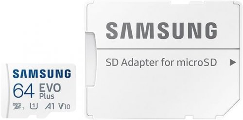 Samsung: 64GB EVO Plus Micro SDXC Card with SD Adapter