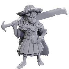 Pathfinder Deep Cuts Unpainted Miniatures: Female Halfling Magus Low-Level