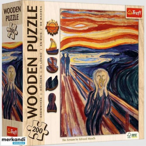 Palapeli: Wooden Puzzle - Edvard Munch (200)