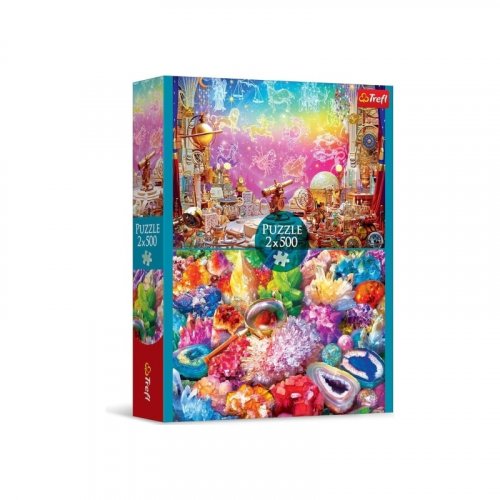 Palapeli: 2 Puzzles - Cosmos And Crystals (2x500)
