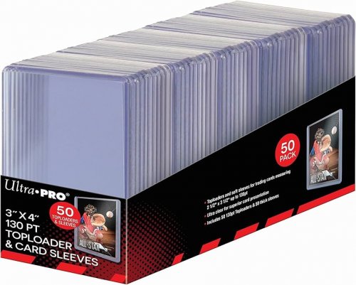 Ultra Pro: Super Thick 130PT Toploaders With Card Sleeves (50kpl)