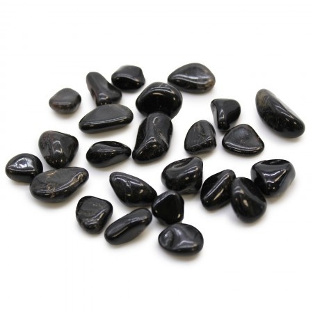 Henkikivi: Small African Tumble Stones - Black Onyx (1kpl)