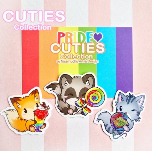 Tarrasetti: Cuties Pride 2025 - Pride 2 Stickers (3kpl) (Niramuchu)