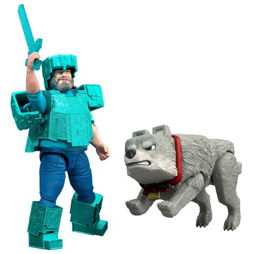 Figu: A Minecraft Movie - Steve & Wolf (10cm)