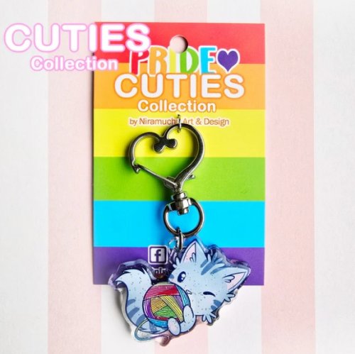 Avaimenper�: Cuties Pride 2025 - Kitty Glitter Keycharm (4x3.5cm) (Niramuchu)