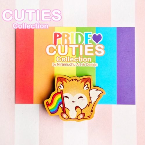 Magneetti: Cuties Pride 2025 - Fox Magnet (4x3cm) (Niramuchu)