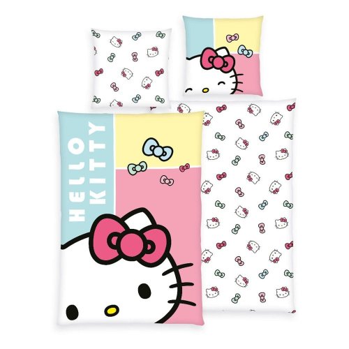 Pussilakanasetti: Hello Kitty - Bow (135x200cm)