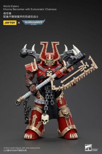 Figu: Warhammer 40k - World Eaters Khorne Berzerker With Eviscerato (1/18)